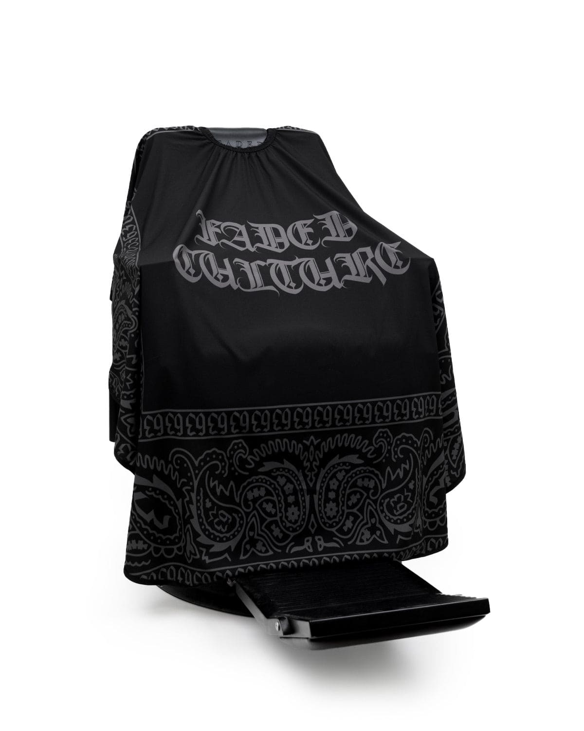 Faded Culture Black Bandana Barber Cape #color_black