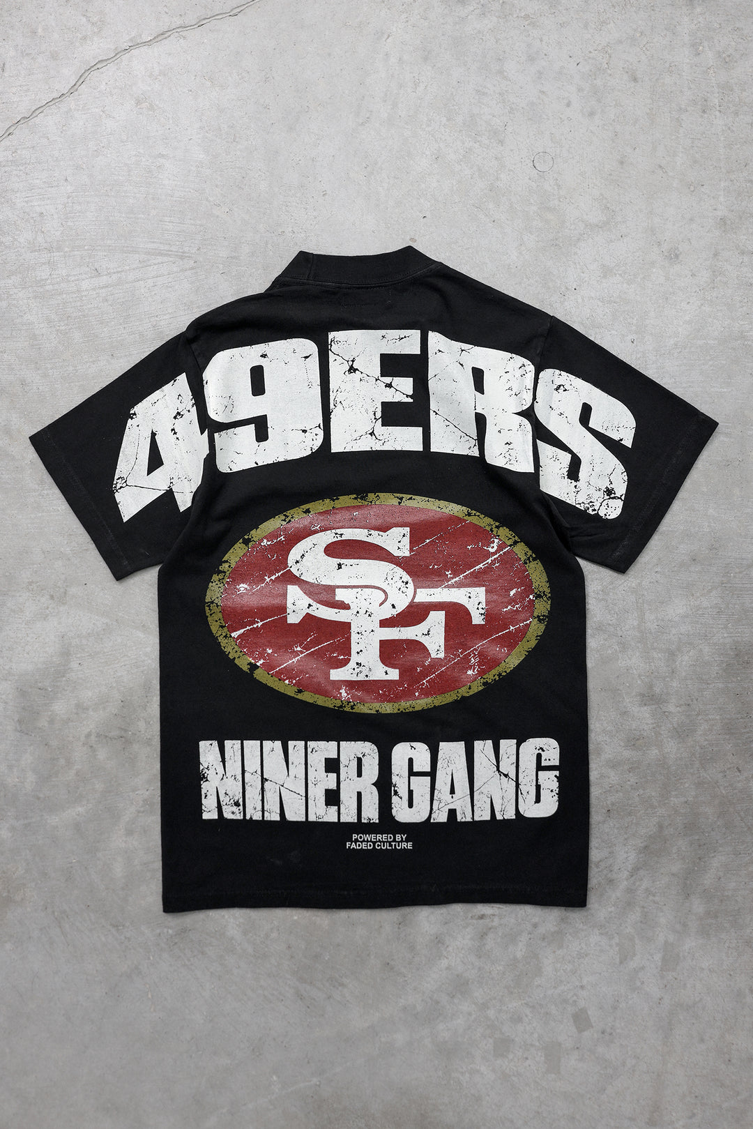 Niner Gang tee in Black, back #color_black