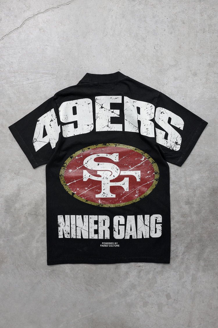 Niner Gang tee in Black, back #color_black