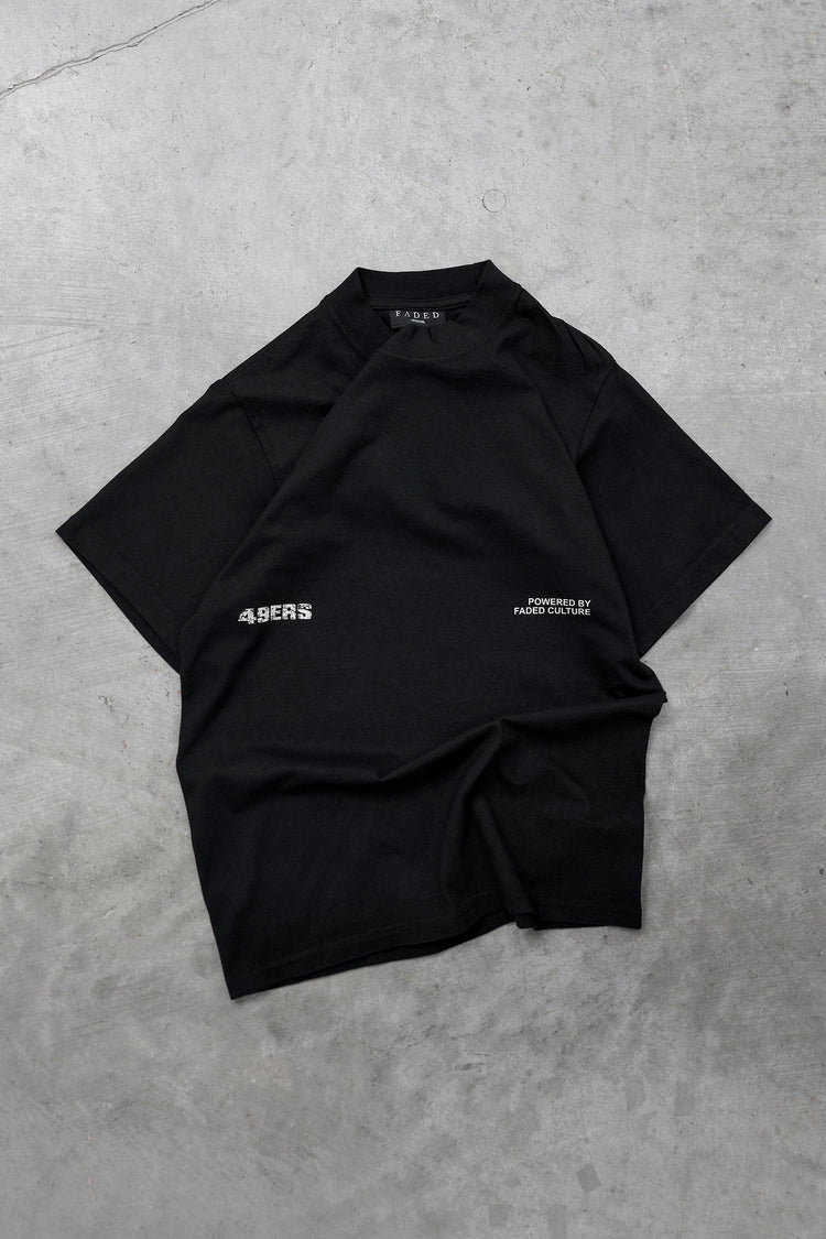 Niner Gang tee in Black, front #color_black