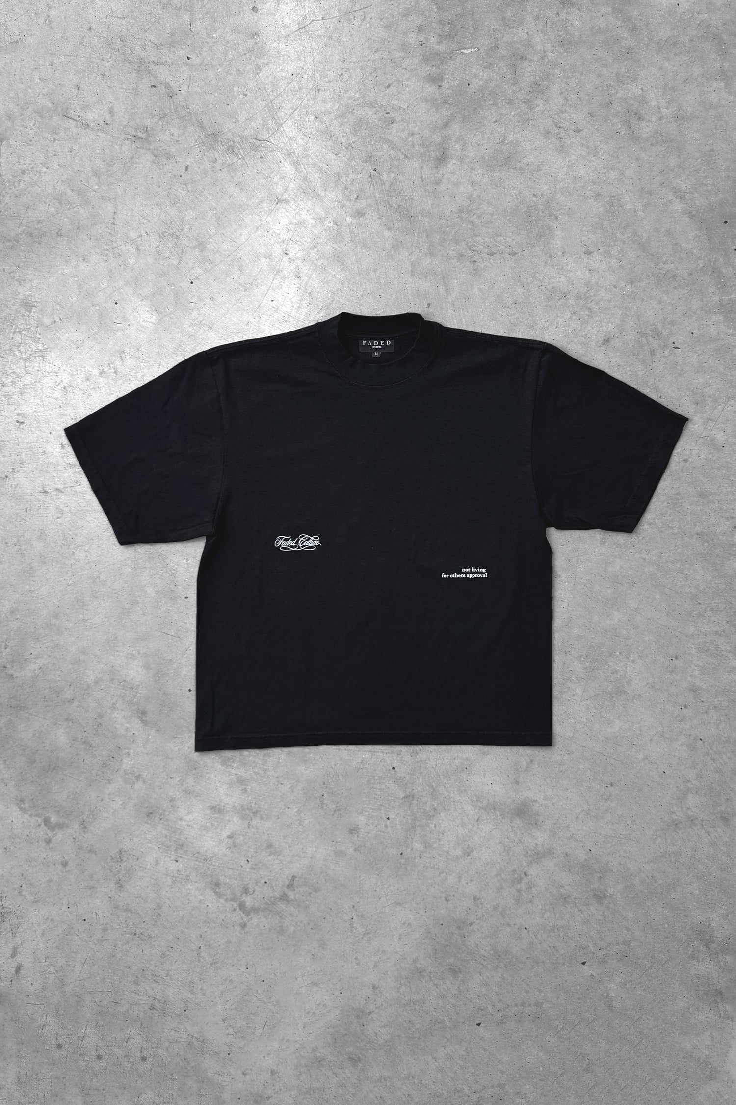 Faded Culture Be You tee, black — front view #color_black