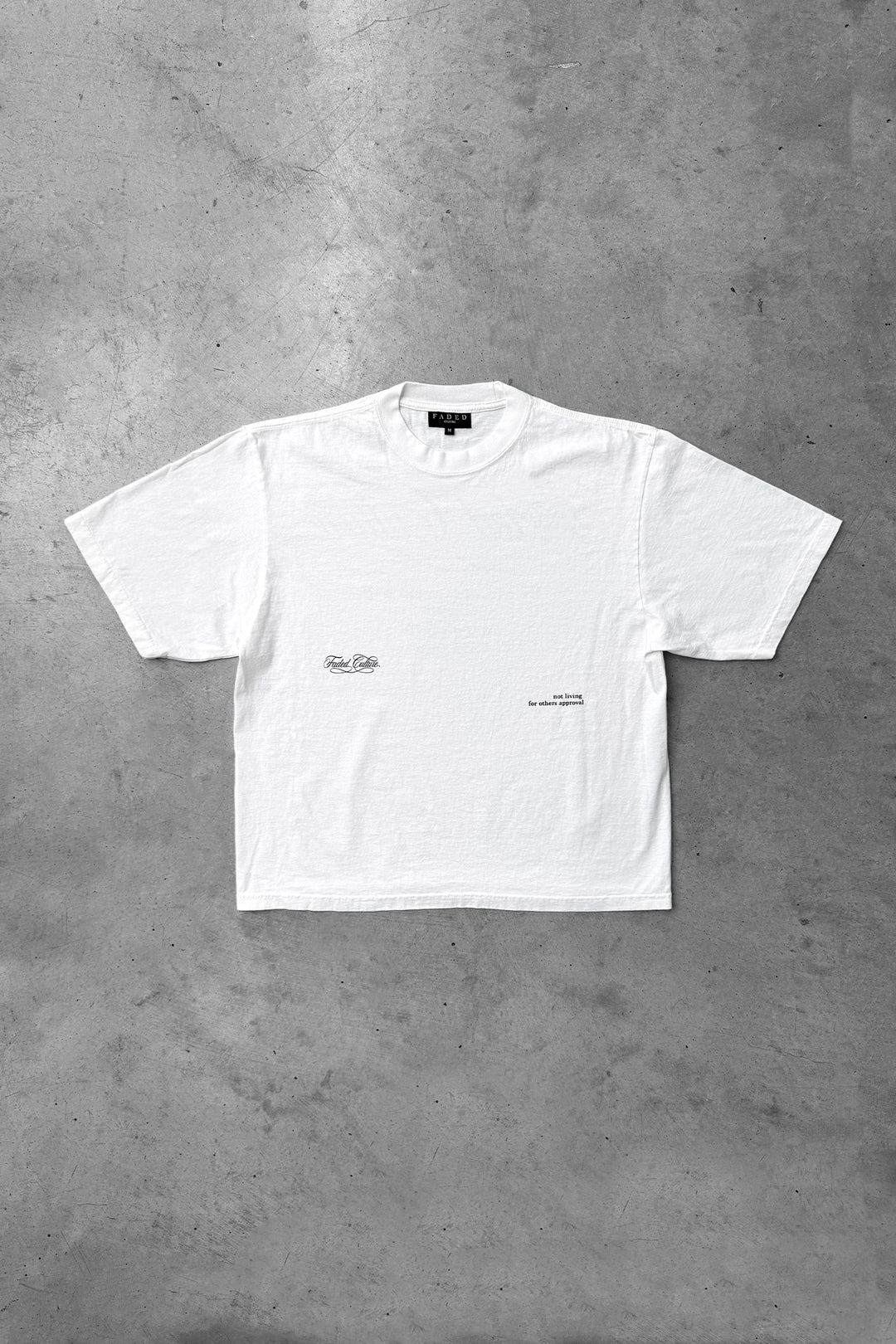 Faded Culture Be You tee, white — front view #color_white