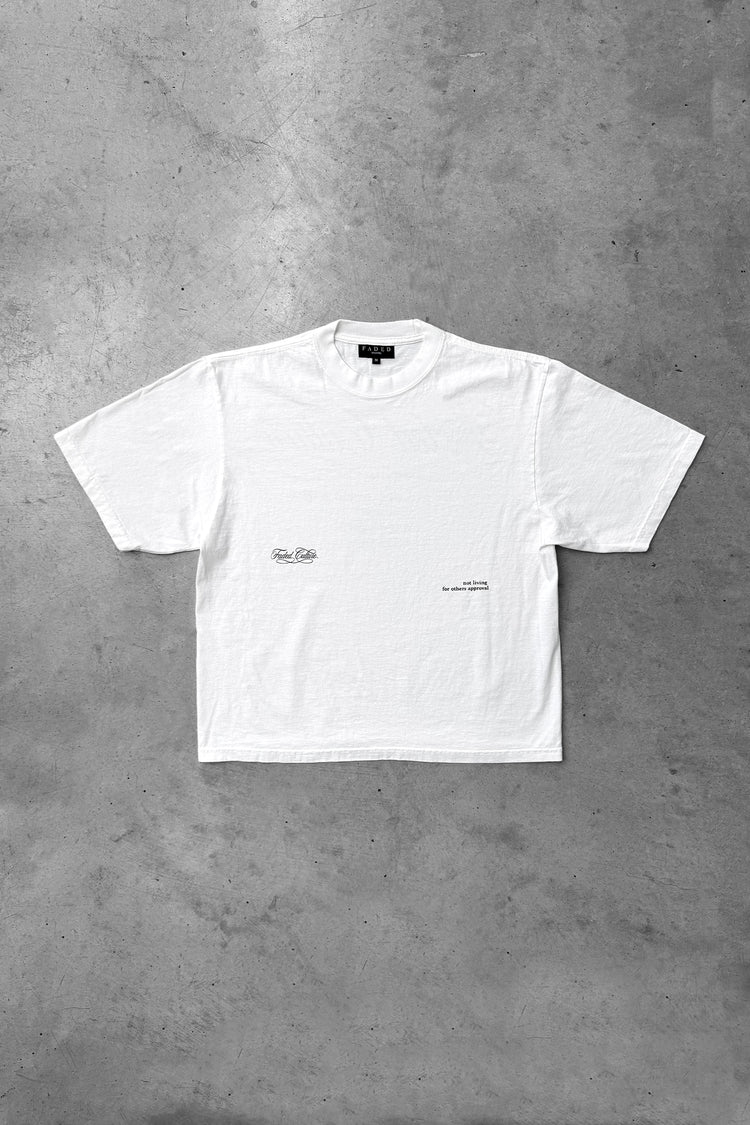 Faded Culture Be You tee, white — front view #color_white