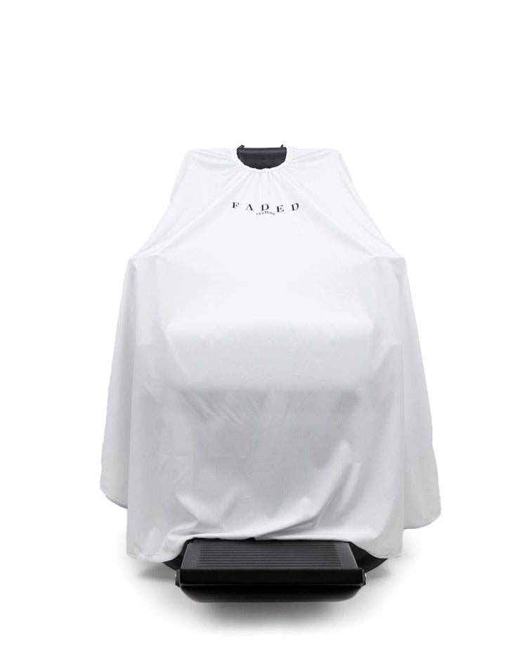 Faded Culture White Barber Cape #color_white