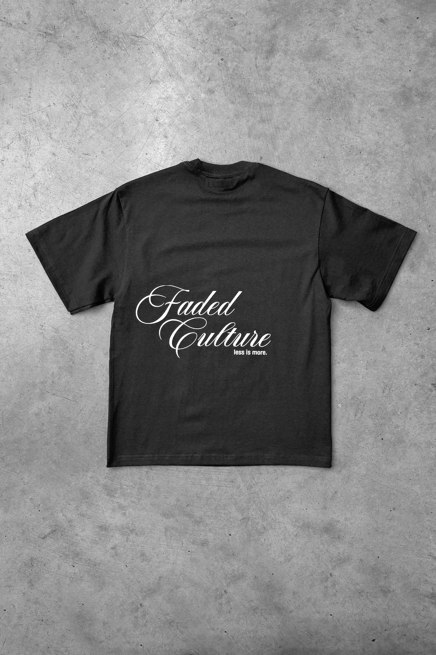 Faded Culture Less Is More tee, shadow — back view #color_shadow