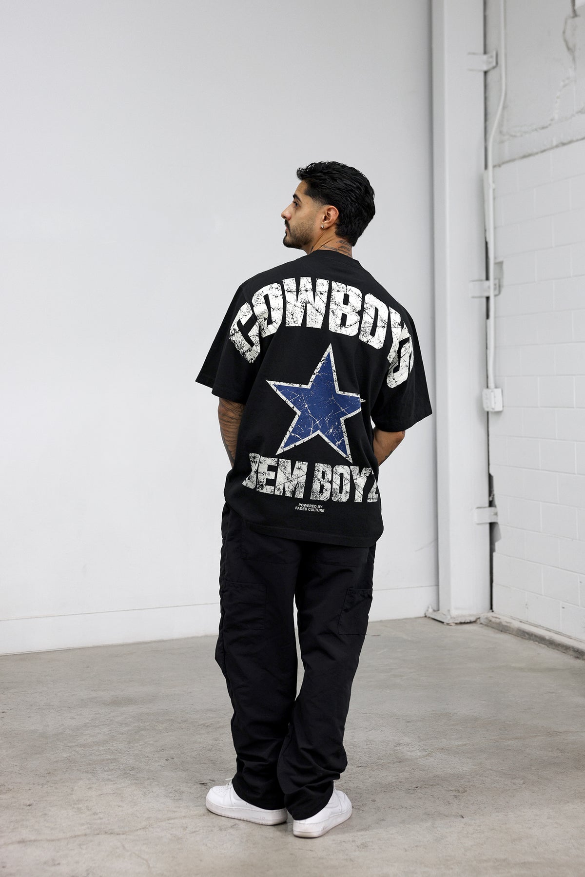 Dem Boyz tee in Black, on model #color_black