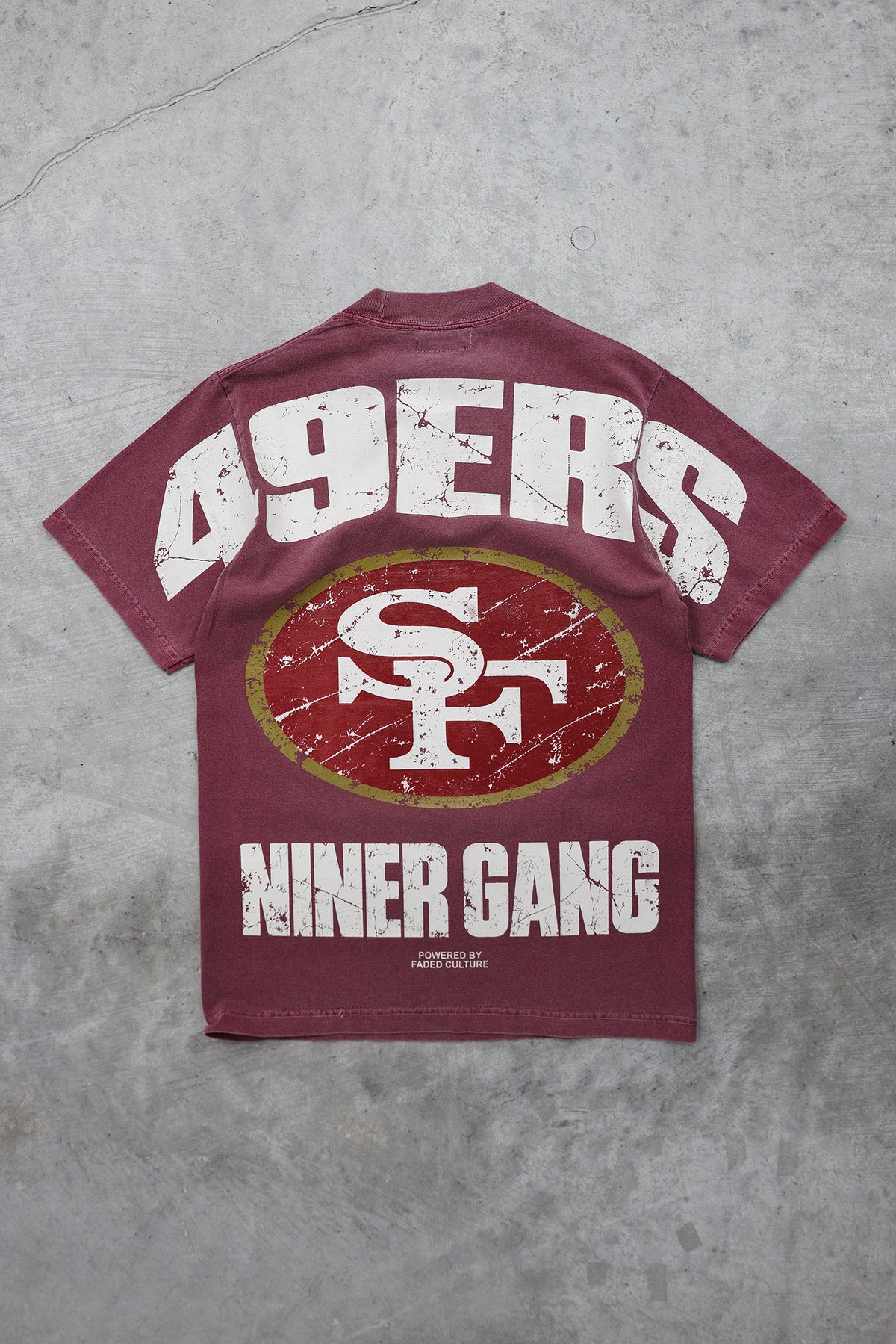 Niner Gang tee in Red, back #color_red