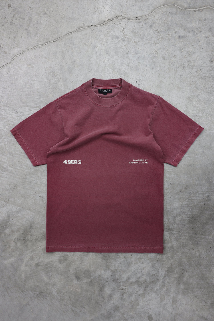 Niner Gang tee in Red, front #color_red