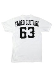 7.5 oz. Max heavyweight garment dye, FC Sport White oversized shirt with black print #color_white