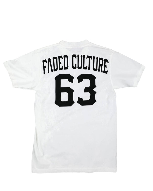 7.5 oz. Max heavyweight garment dye, FC Sport White oversized shirt with black print 